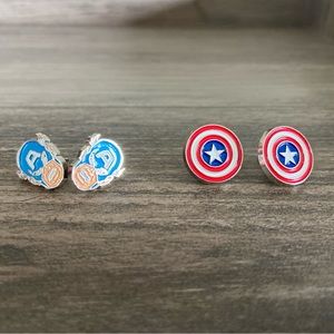 Captain America earrings